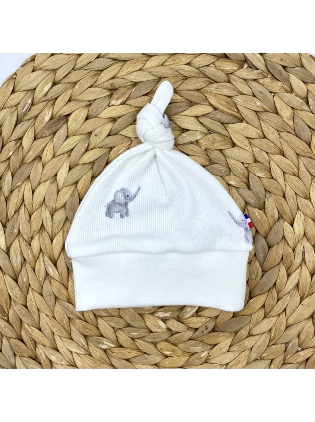 Bonnet évolutif avec noeud Ben par la marque Les Mômes des Dômes Les Mômes des Dômes - Bonnet évolutif avec noeud Ben