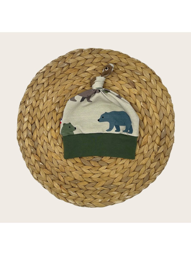 bonnet evolutif avec noeud ernest Les Mômes des Dômes - Bonnet évolutif avec noeud Ernest
