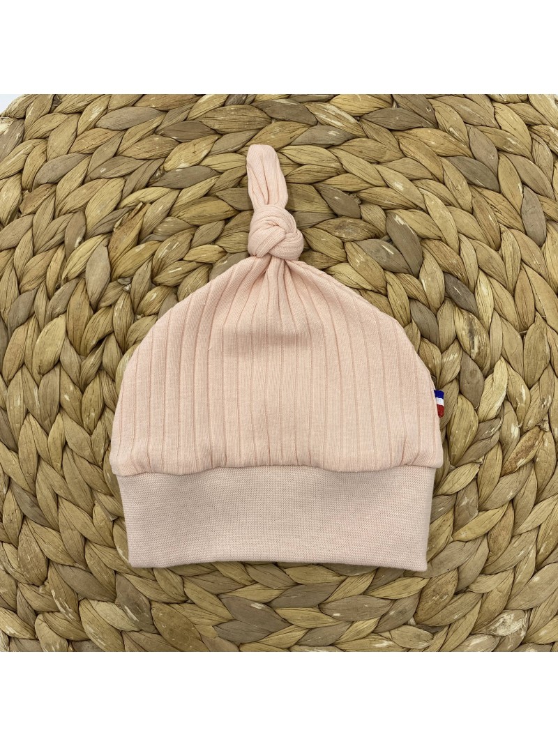 bonnet evolutif avec noeud liska Les Mômes des Dômes - Bonnet évolutif avec noeud Liska