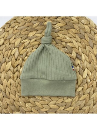Les Mômes des Dômes - Bonnet évolutif avec noeud Olive