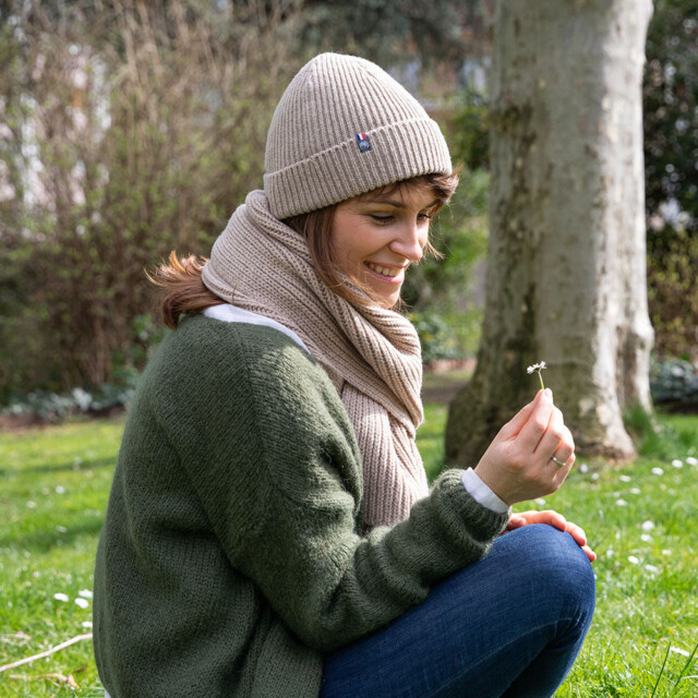 Bonnet femme laine Beige par la marque PALÂBA PALÂBA - Bonnet femme laine Beige