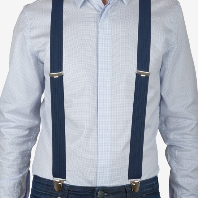 Pierrot - Bretelles à Motifs Rayonne – Bleu