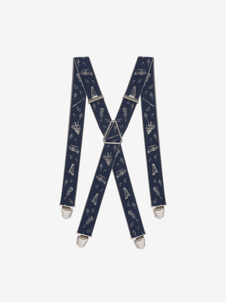 bretelles a motifs rayonne 4756125 Pierrot - Bretelles à Motifs Rayonne – Bleu
