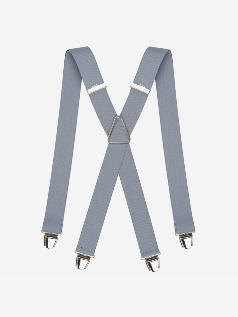 bretelles unies classiques 1666411 Pierrot - Bretelles Unies Classiques – Gris