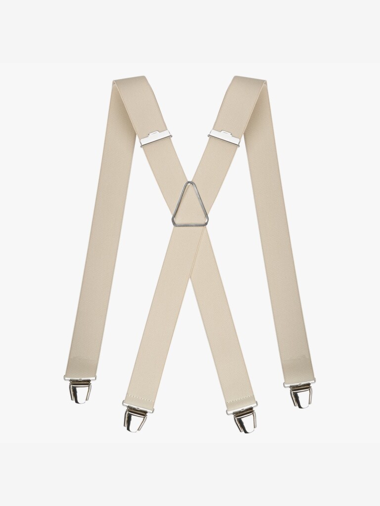 bretelles unies classiques 4154254 Pierrot - Bretelles Unies Classiques – Beige