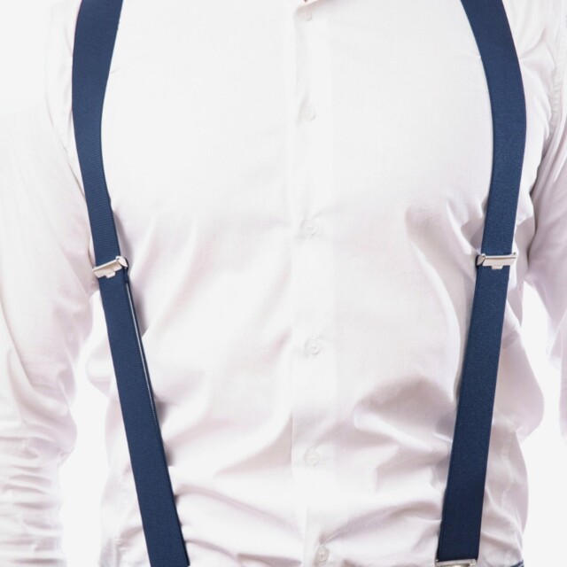 Pierrot - Bretelles Unies Classiques – Bleu