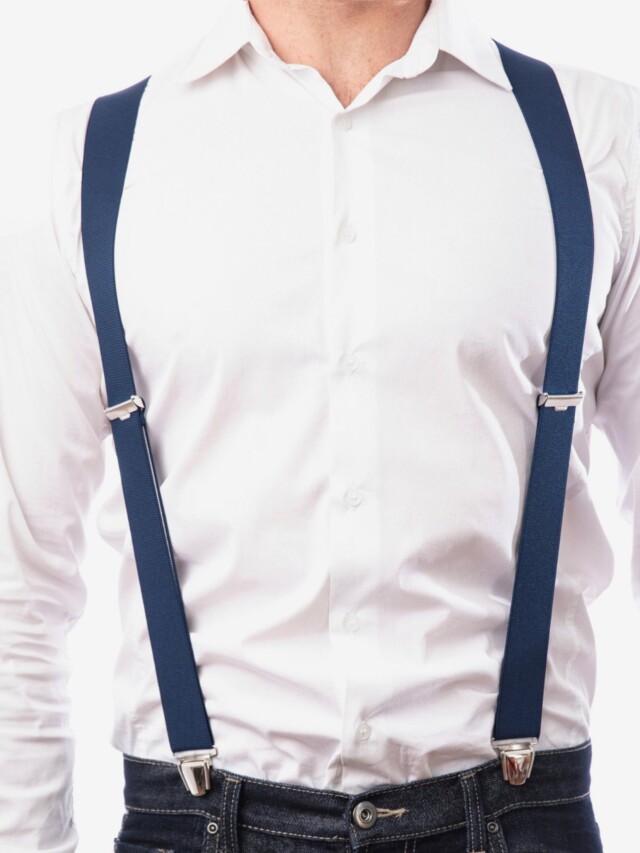 Pierrot - Bretelles Unies Classiques – Bleu