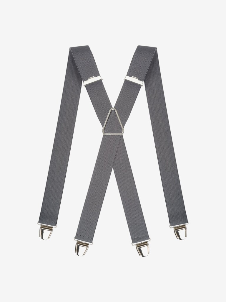 bretelles unies classiques 8671573 Pierrot - Bretelles Unies Classiques – Gris