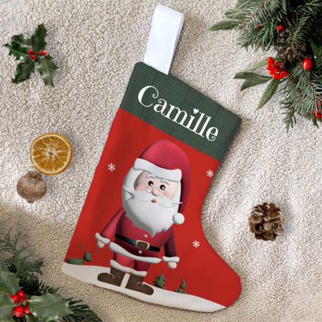 L’Atelier BABY’SPHERE - Botte de Noël velours personnalisée made in France – 4 modèles