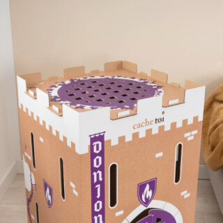 Cache-toi-cabane-enfant-carton-pliable-donjon