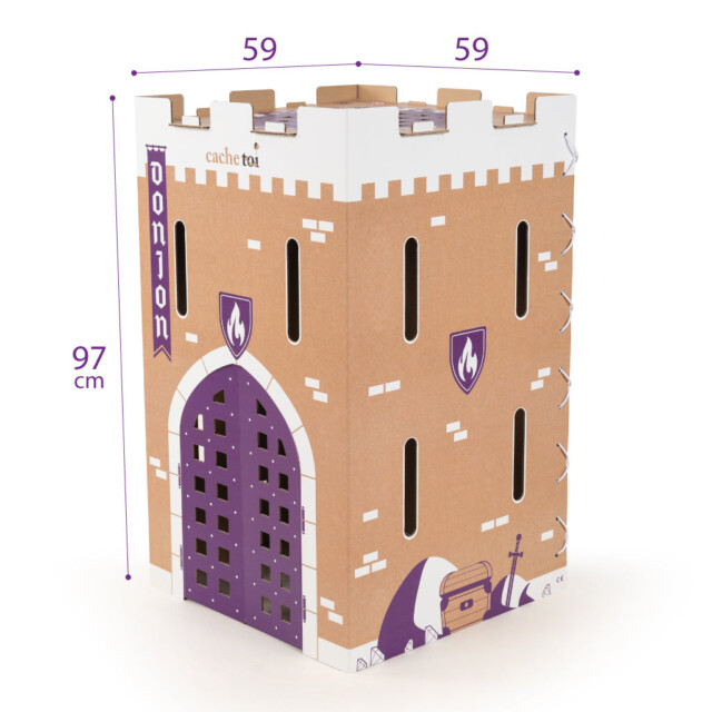 cachetoi - CACHE TOI cabane pliable made in France en carton - DONJON