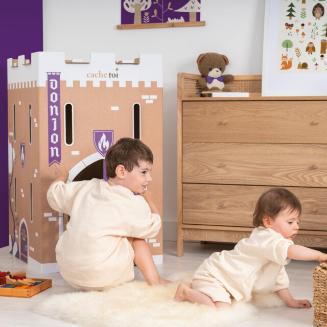 cachetoi - CACHE TOI cabane pliable made in France en carton - DONJON
