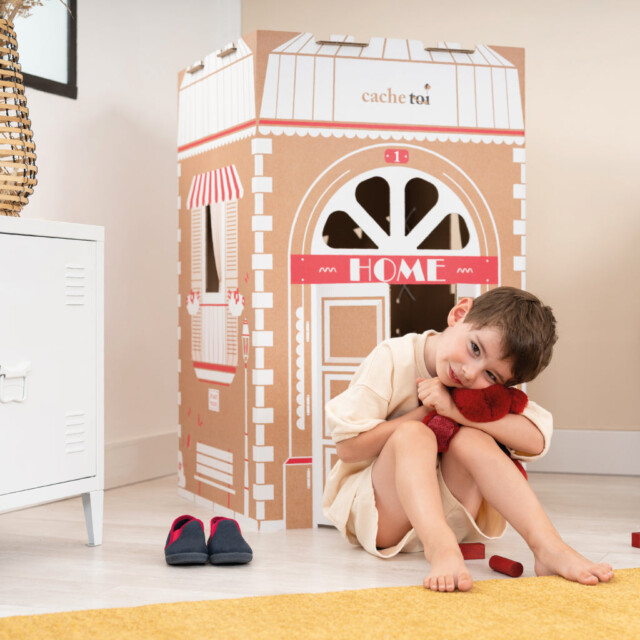 cachetoi - CACHE TOI cabane pliable made in France en carton - HOME