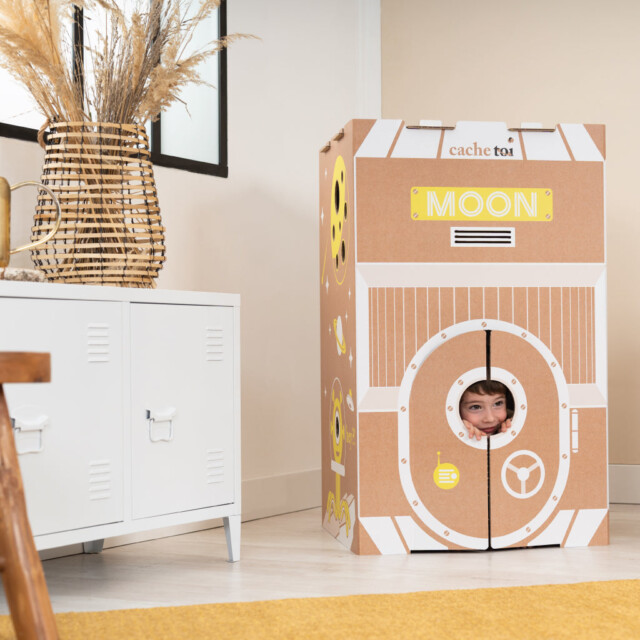 cachetoi - Cabane pliable MOON en carton cache-toi : Made in France