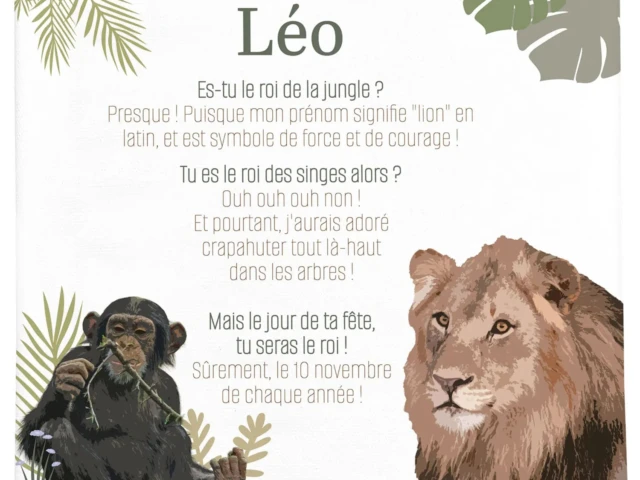 Atelier Baby’Sphère - Cadre personnalisé animaux de la jungle