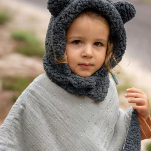 Petit Pote - Cagoule Ourson bébé & enfant – 1-4 ans / Beige