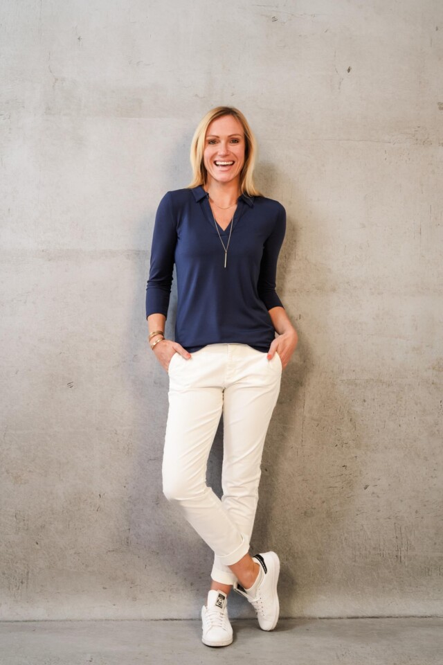 Thelma Rose - Polo-chemise Candice – 44 / Bleu marine