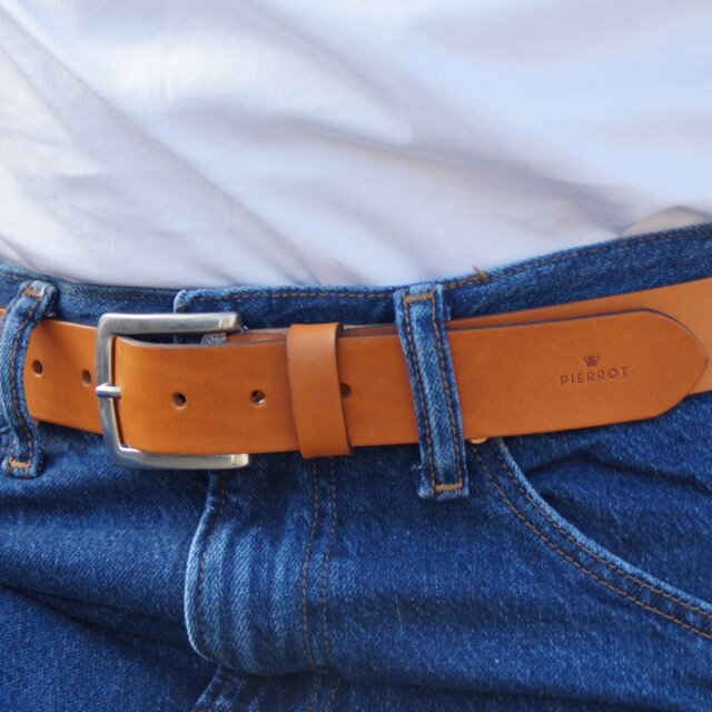 Pierrot - Ceinture en cuir – Camel / 130
