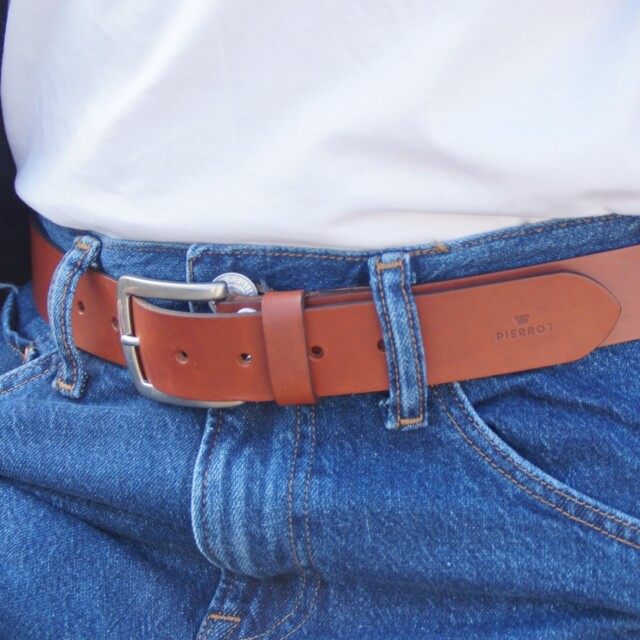 Pierrot - Ceinture en cuir – Cognac / 130