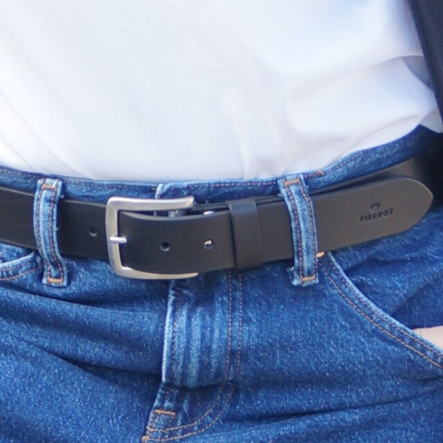 Pierrot - Ceinture en cuir – Noir / 130