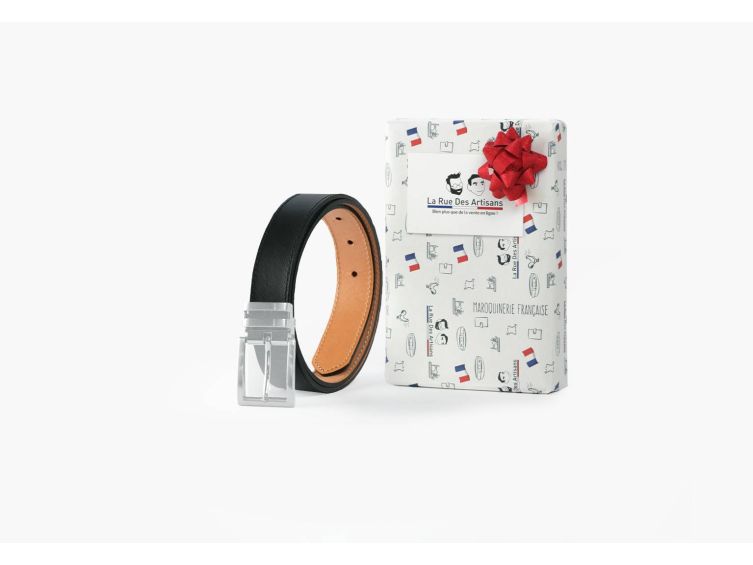 ceinture sans boucle en cuir noir 30mm pour boucle a pince 5005 La Guêpe - Ceintures - Ceinture sans boucle en cuir noir 30mm pour boucle à pince - 5005 Choisir