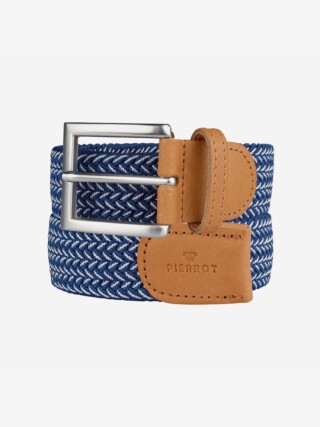Ceinture Tressée Bleu et Blanc par la marque Pierrot Pierrot - Ceinture Tressée Bleu et Blanc