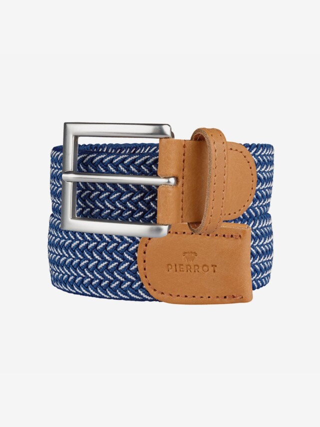 Ceinture Tressée Bleu et Blanc par la marque Pierrot Pierrot - Ceinture Tressée Bleu et Blanc