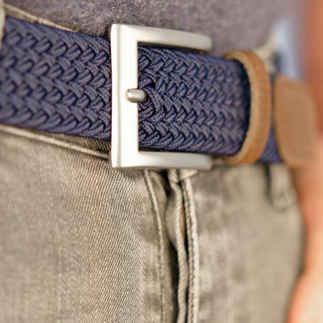 Pierrot - Ceinture Tressée Bleu électrique – Bleu / L (44-52)