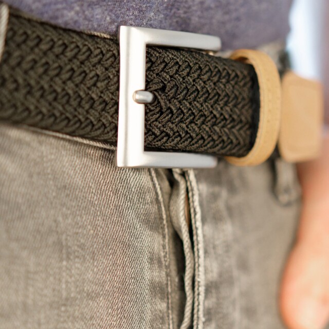 Pierrot - Ceinture Tressée Noir – Noir / L (44-52)