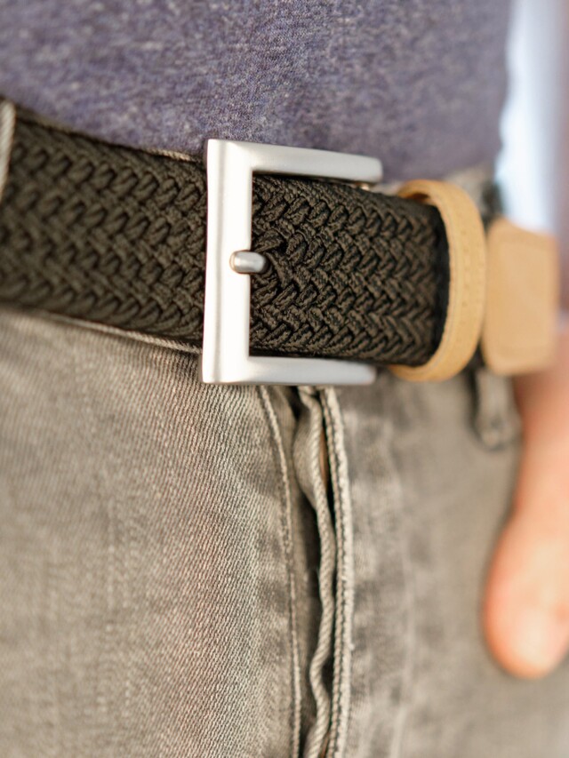 Pierrot - Ceinture Tressée Noir – Noir / L (44-52)