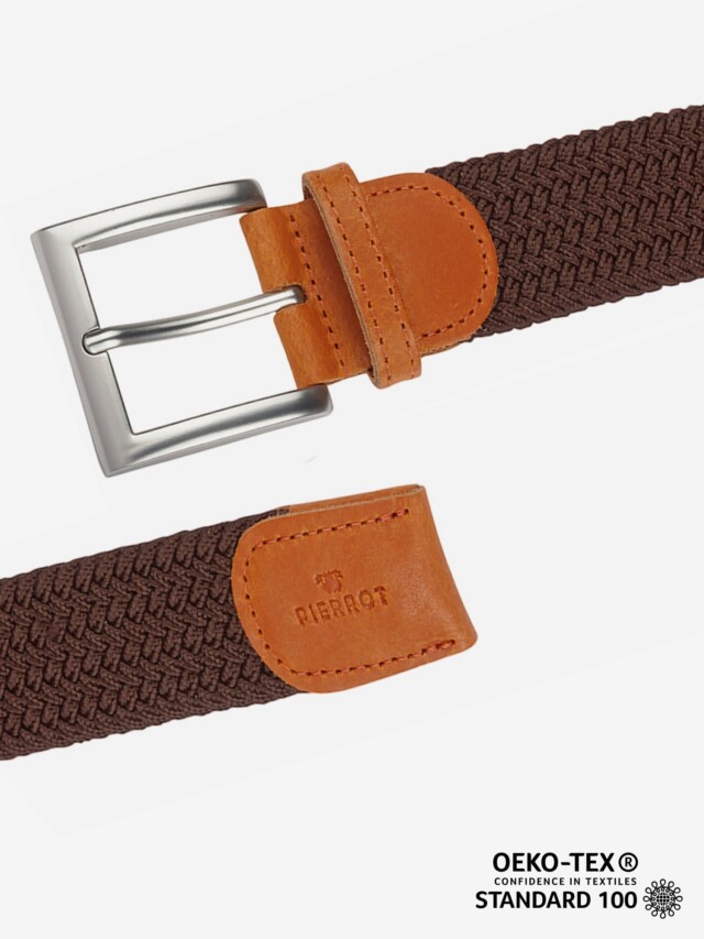 Pierrot - Ceinture Tressée Marron – Marron / L (44-52)