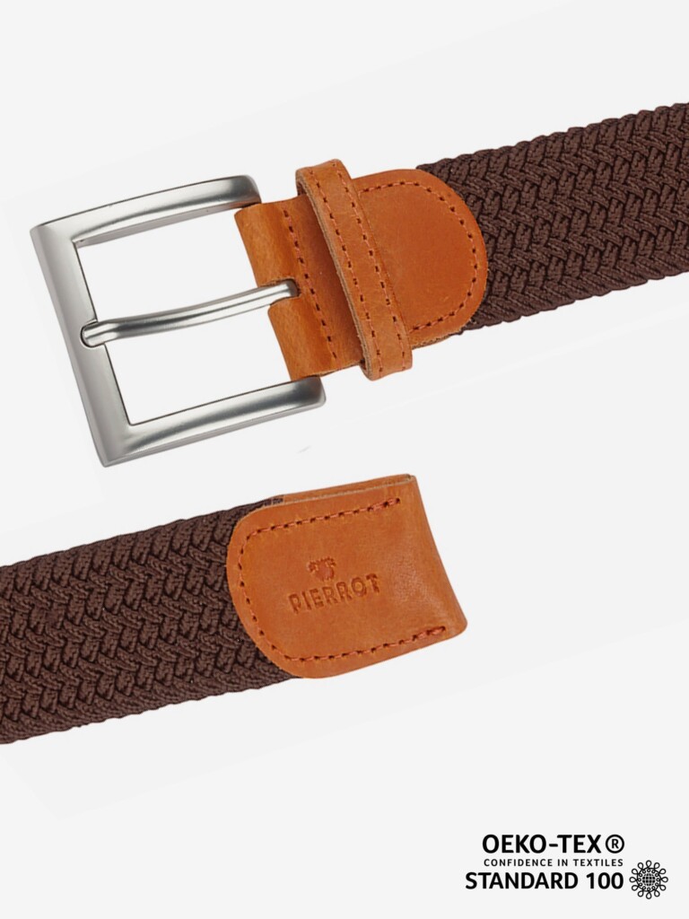 Pierrot - Ceinture Tressée Marron – Marron / L (44-52)