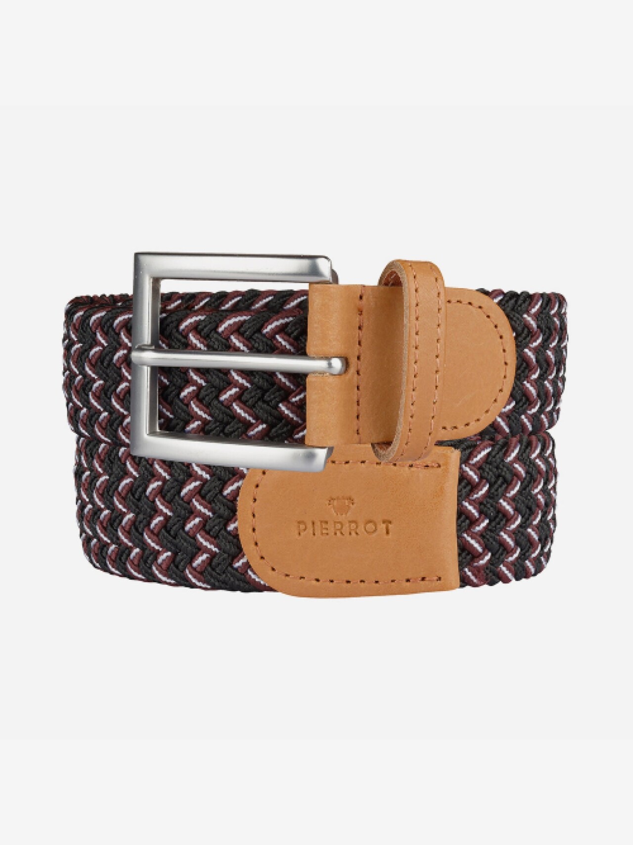 ceinture tressee 8115355 Pierrot - Ceinture Tressée Noir et Rouge – Noir / L (44-52)