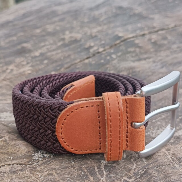 Pierrot - Ceinture Tressée Marron – Marron / L (44-52)