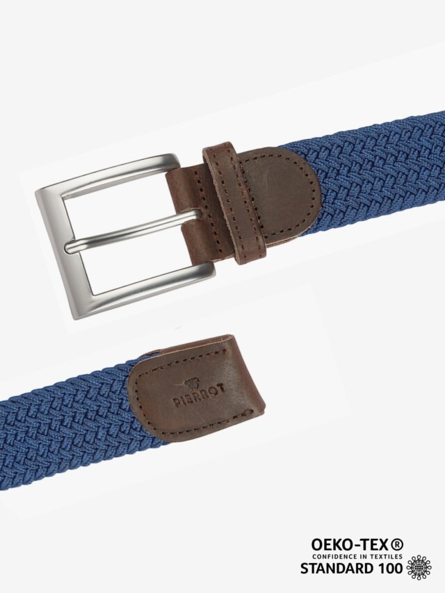 Pierrot - Ceinture Tressée Bleu électrique – Bleu / L (44-52)