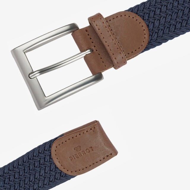 Pierrot - Ceinture Tressée Bleu marine – Bleu / L (44-52)