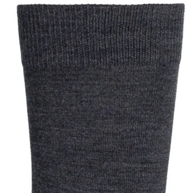 Maison Broussaud - Les Intemporelles - chaussettes homme - laine anthracite – 43/46 / Anthracite Laine