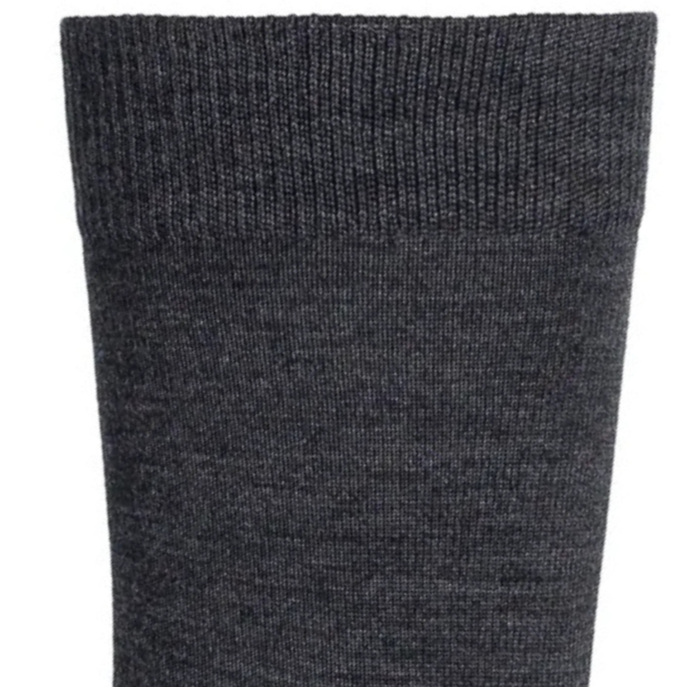 Maison Broussaud - Les Intemporelles - chaussettes homme - laine anthracite – 43/46 / Anthracite Laine
