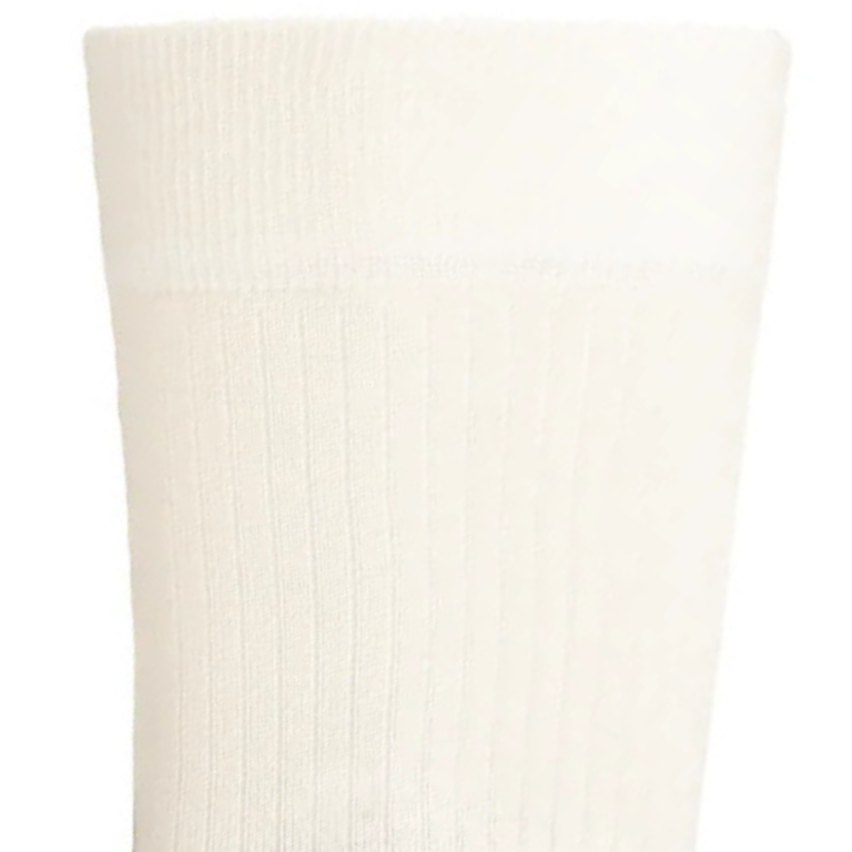 Maison Broussaud - Les côtelées fines - chaussettes homme - coton écru – 43/46 / ECRU