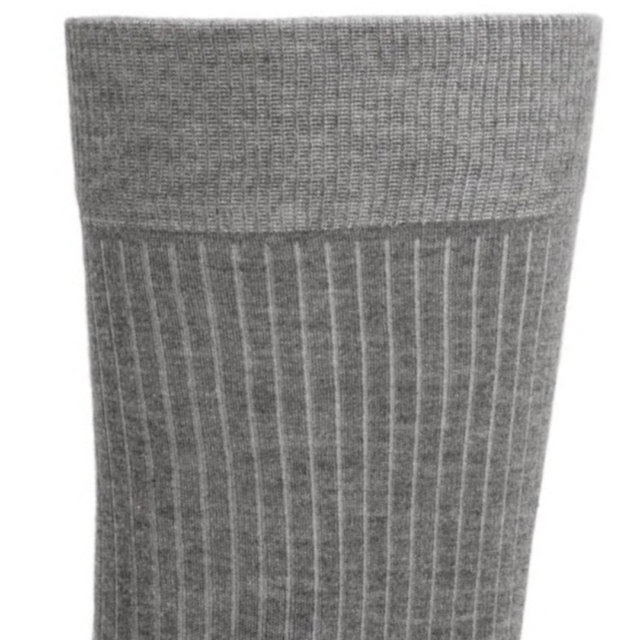 Maison Broussaud - Les côtelées fines - chaussettes homme - coton gris-clair – 43/46 / GRIS CLAIR