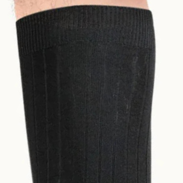 Maison Broussaud - Les Côtelées - chaussettes homme - coton noir – 43/46 / Noir