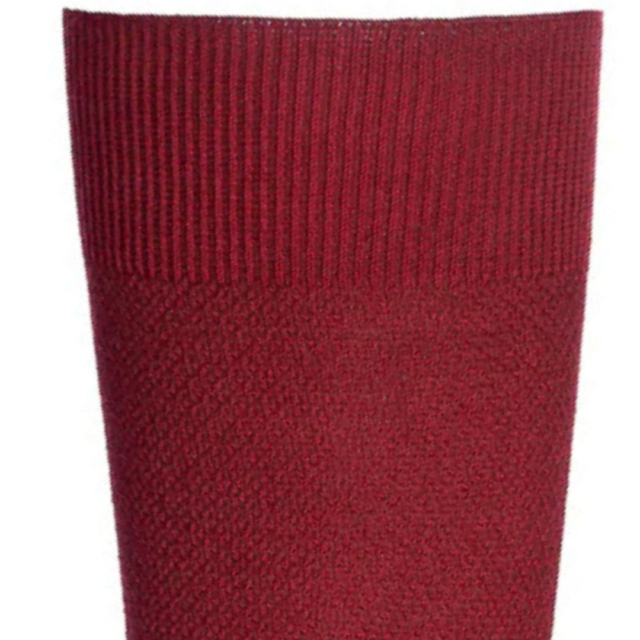 Maison Broussaud - Les Mailles Piquées - chaussettes homme - coton bordeaux – 43/46 / Bordeaux
