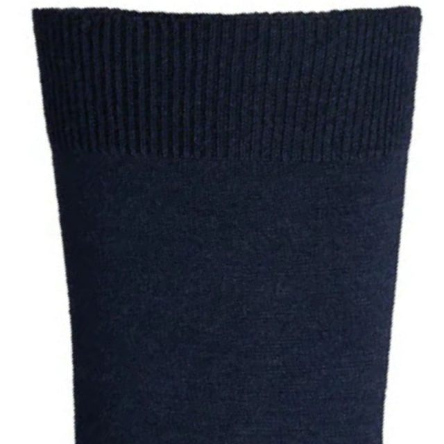 Maison Broussaud - Les Intemporelles - chaussettes homme - laine marine – 43/46 / Marine Laine