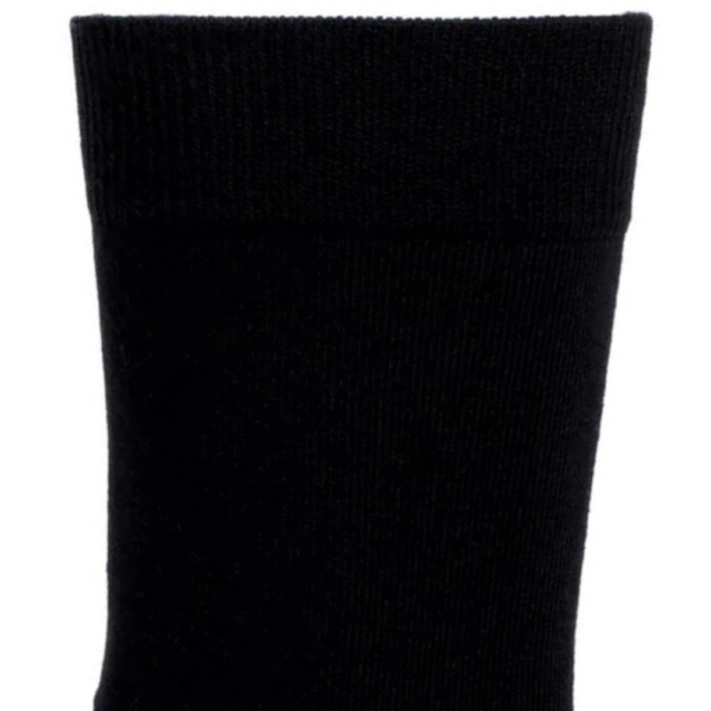 Maison Broussaud - Les unies - chaussettes homme - coton noir – 43/46 / NOIR