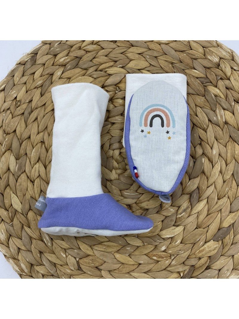 chaussons de portage violette Les Mômes des Dômes - Chaussons de portage Violette
