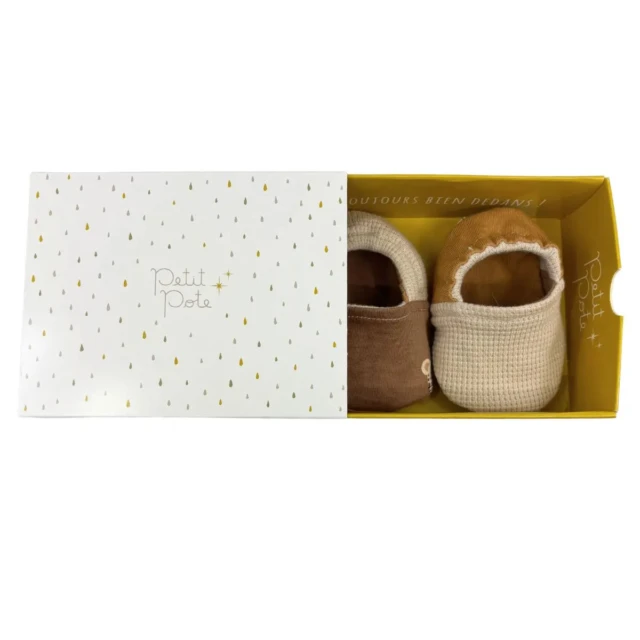 Petit Pote - Chaussons bébé souples – Chats / 18-20