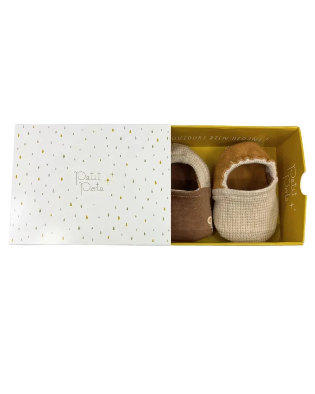 Petit Pote - Chaussons bébé souples – Chats / 18-20