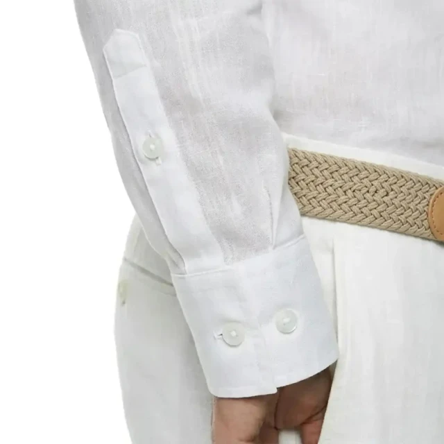 PALÂBA - Chemise en lin blanc homme | Intemporelle – 3XL