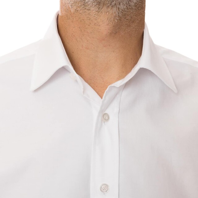 PALÂBA - Chemise col italien classique coton ajustée blanche – 3XL