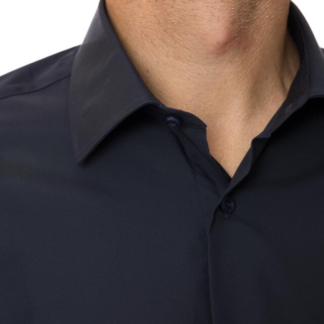 PALÂBA - Chemise manche longue marine en coton – 3XL
